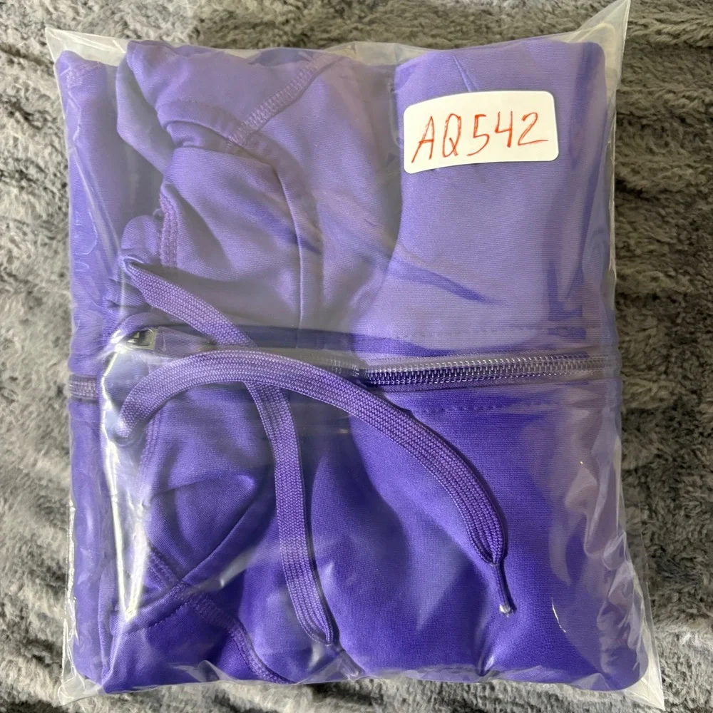 Nike Womens Therma-FIT Full Zip Hoodie Purple Fleece Jacket 683656-547 Small